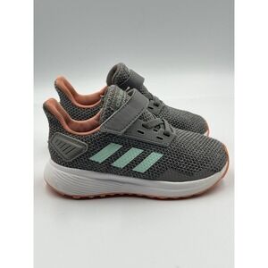 Adidas Gray Sneakers with Velcro Straps and Sporty Design